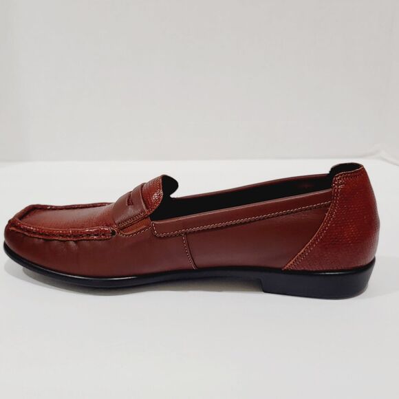 SAS Penny J Women's Slip On Loafers Sz 8.5 Brown Siena Leather Tripad Mocs Shoes - Picture 8 of 11